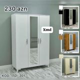 Paltar dolabı – model kodları: TD-301 / TD-302 / TD-303 / TD-304 - Üç — Ürünler