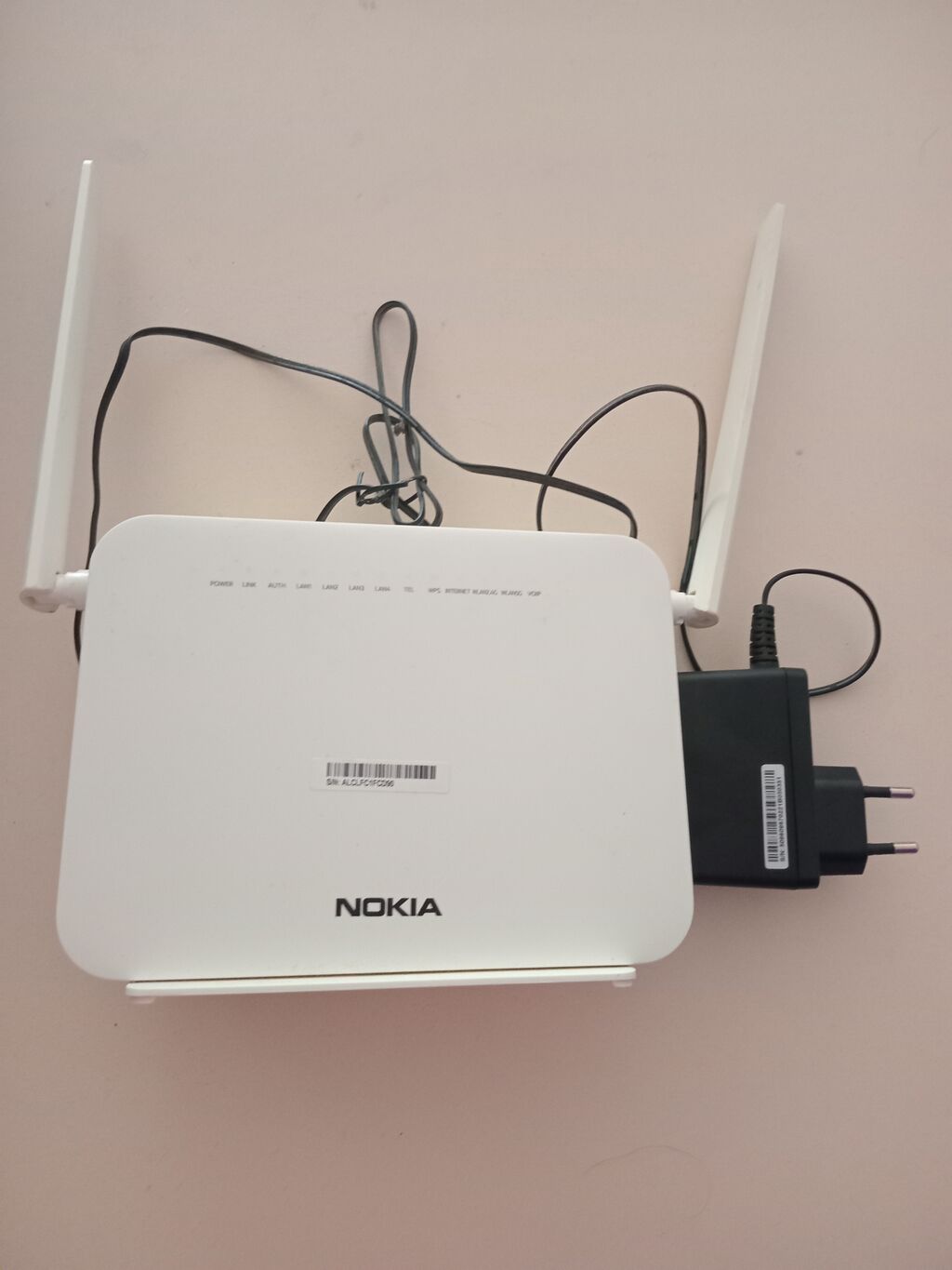 Nokia simsiz Wi‑Fi router - Brend: Nokia - Rəng: ağ - İki ədəd xarici — Elektronika, Bakı