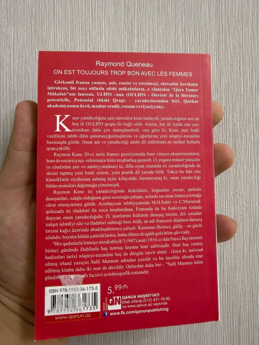 Raymond Queneau – “Biz qadınlarla həmişə nəzakətliyik” (On est — Kitablar və jurnallar, Bakı (2)
