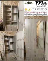 Dolab – 3 qapılı, güzgülü model Ölçü: 195×90×45 sm Qiymət: 199 ₼ — Goods