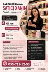 Parfümeriya mağazasında Satıcı Xanım axtarışı — 400 AZN + bonus — Продажи