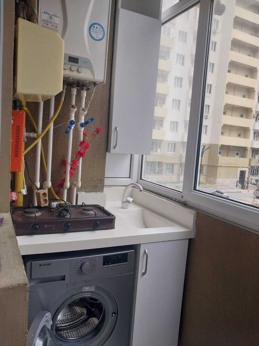 İcarəyə verilir 2 otaqlı yeni tikili 41 m² — Mənzil, Xırdalan (10)