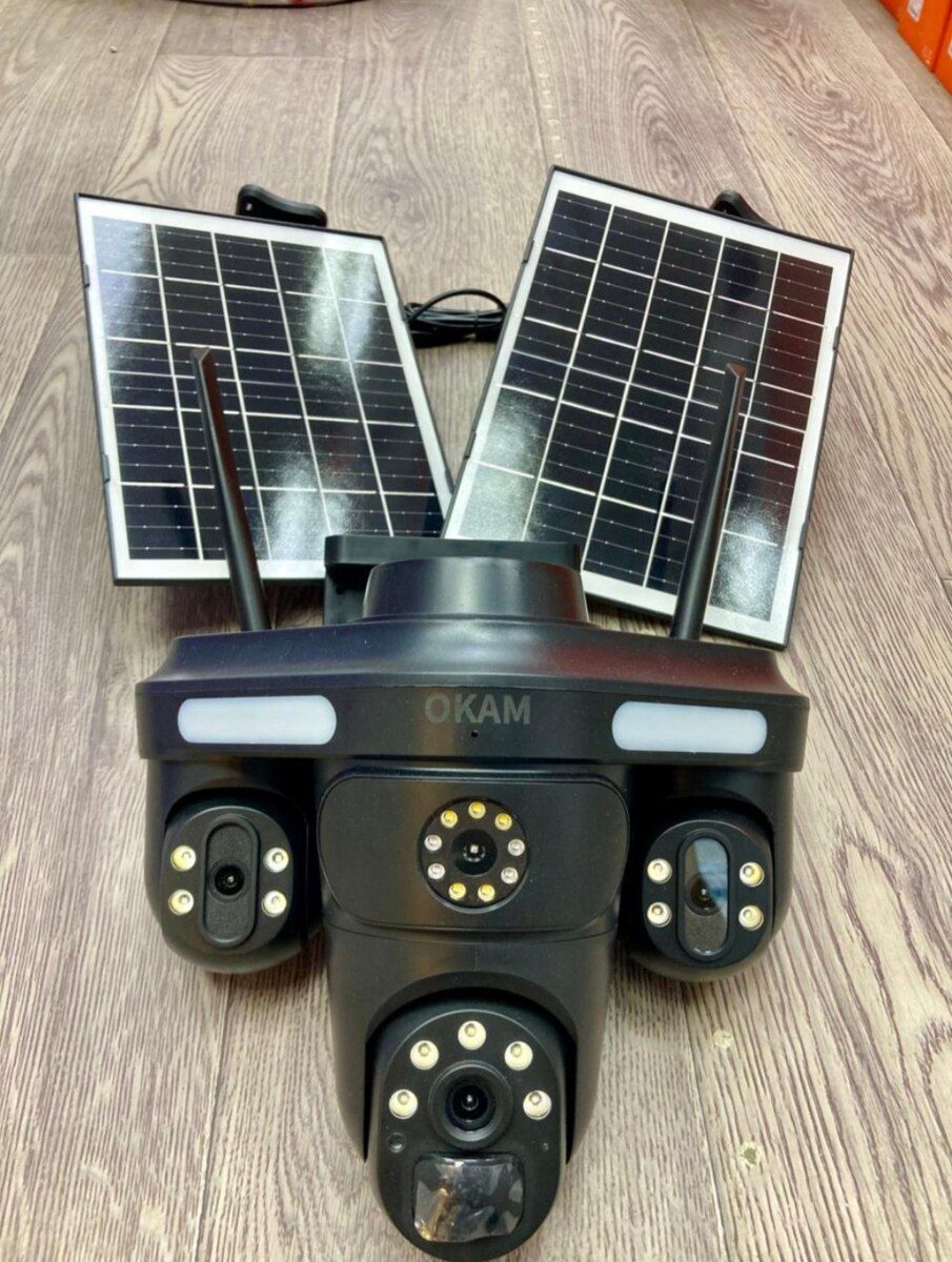4G tam simsiz solar PTZ 360° 4 kamera 12MP/4K+64GB — Təhlükəsizlik sistemləri, Bakı