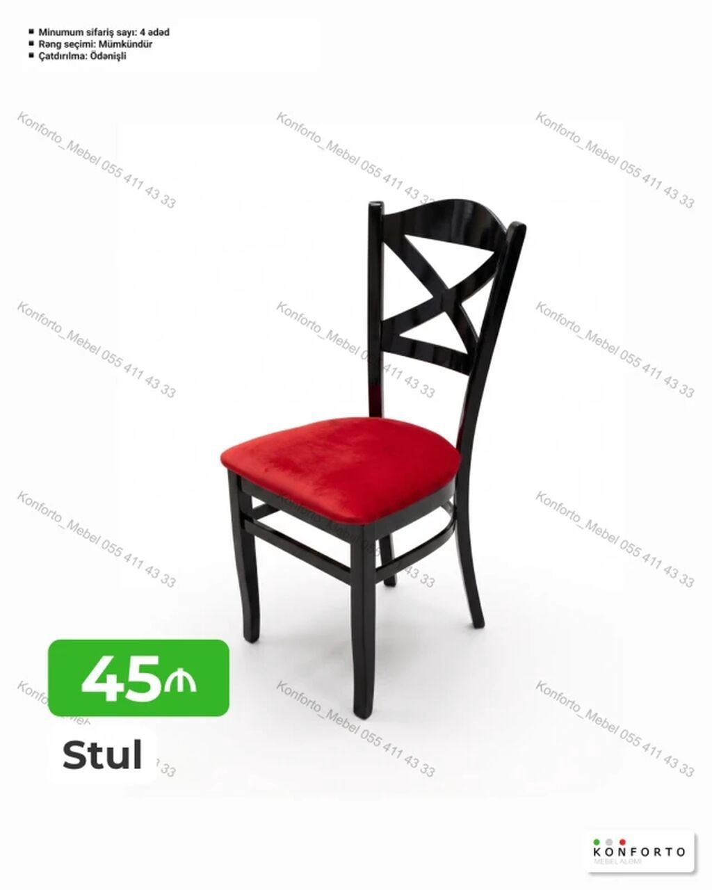 Stul – yemək otağı, kafe və restoranlar üçün praktik model. - — Stullar, Bakı