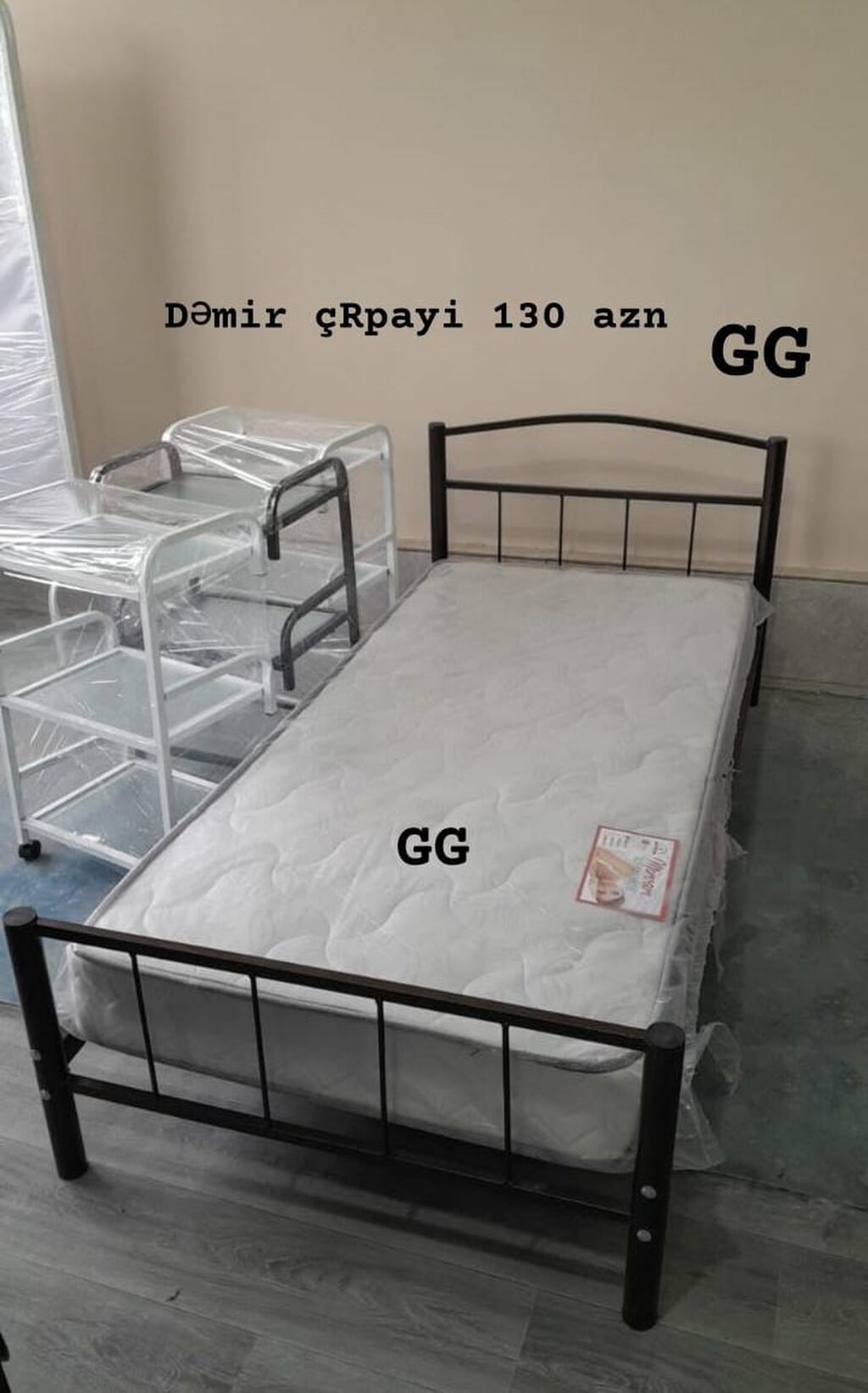 Yeni və Sifarişlə Dəmir çarpayi 130 azn Matras 🎁 Olcu 2_90 Catdirilma — Mebel, Bakı