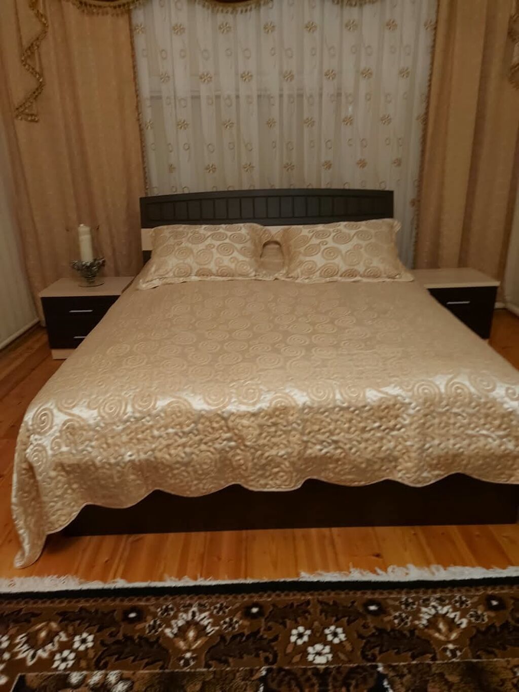 Yataq otağı mebel dəsti Tərkibi: - Iki nəfərlik çarpayı (yumru başlıq — Mebel, Şəmkir