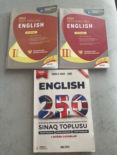 İngilis dili test və sınaq topluları dəsti Tərkib: 2023 “Test Toplusu