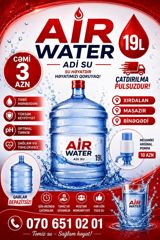 AIR WATER – 19L adi su - Təbii mənbədən, yüksək keyfiyyətli içməli su — Qida məhsulları