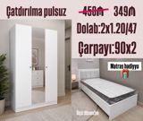 Yataq otağı üçün ağ rəngli mebel dəsti. Dəstə daxildir: - 3 qapılı — Furniture