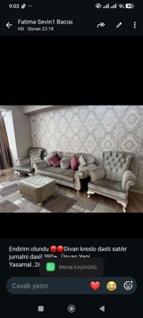 Endirim olundu 🛑🛑Divan kreslo dəsti satılır jurnalni daxil 390₼. Ünvan — Мебель