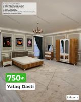 Yataq Dəsti – 750 ₼ Komplektə daxildir: - Çarpayı: 1 ədəd, 160 × 200 — Furniture