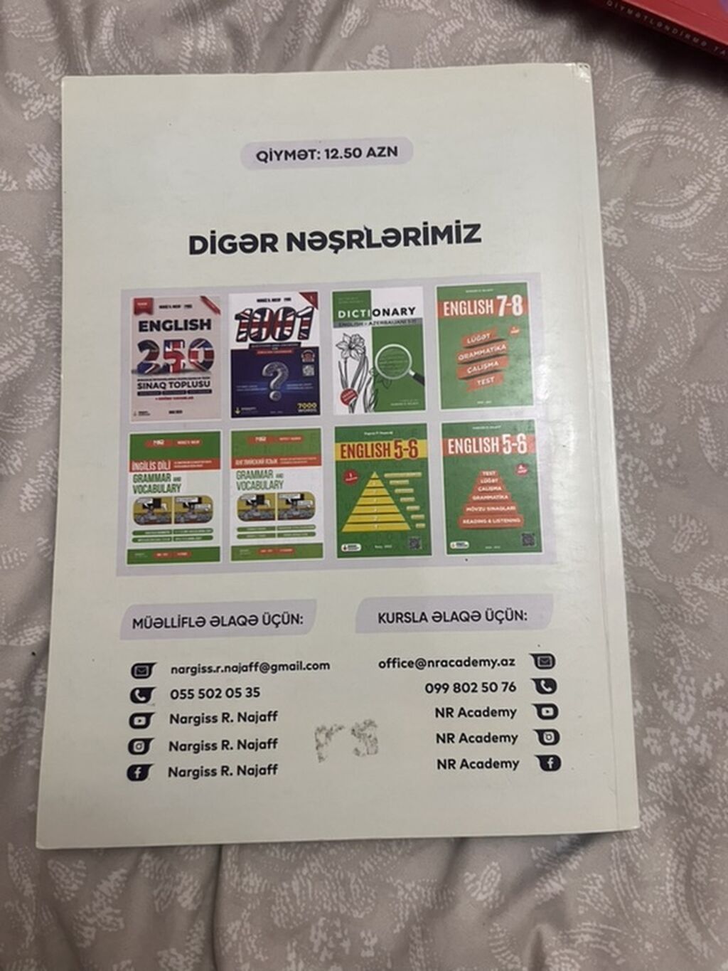 Məhsul: “Sınaq İmtahanları – English” test toplusu (Nərgiz R. Nəcəf — Kitablar və jurnallar, Bakı (2)