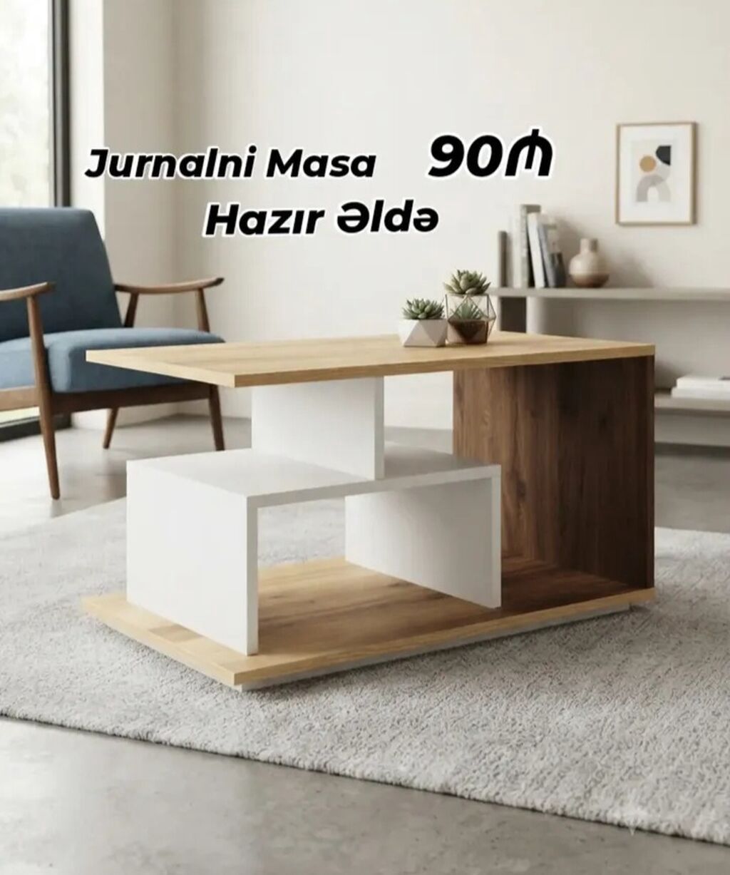 Düz masa, Açılmayan, Təkərsiz, Laminat, Zəmanətsiz