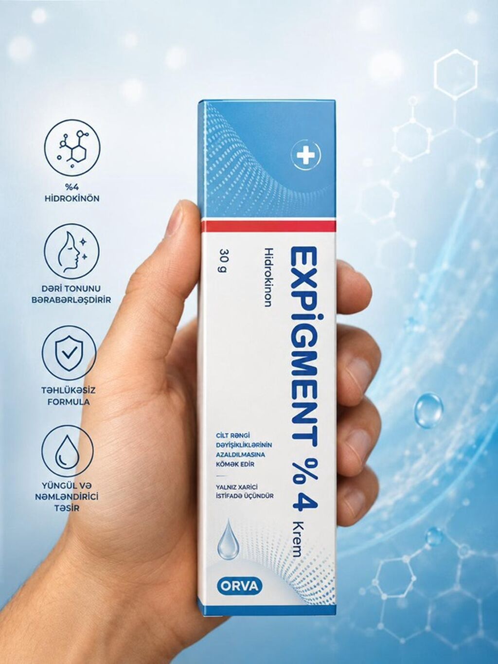 EXPIGMENT %4 Krem – hidrokinon tərkibli dəriyəqayğı kremi