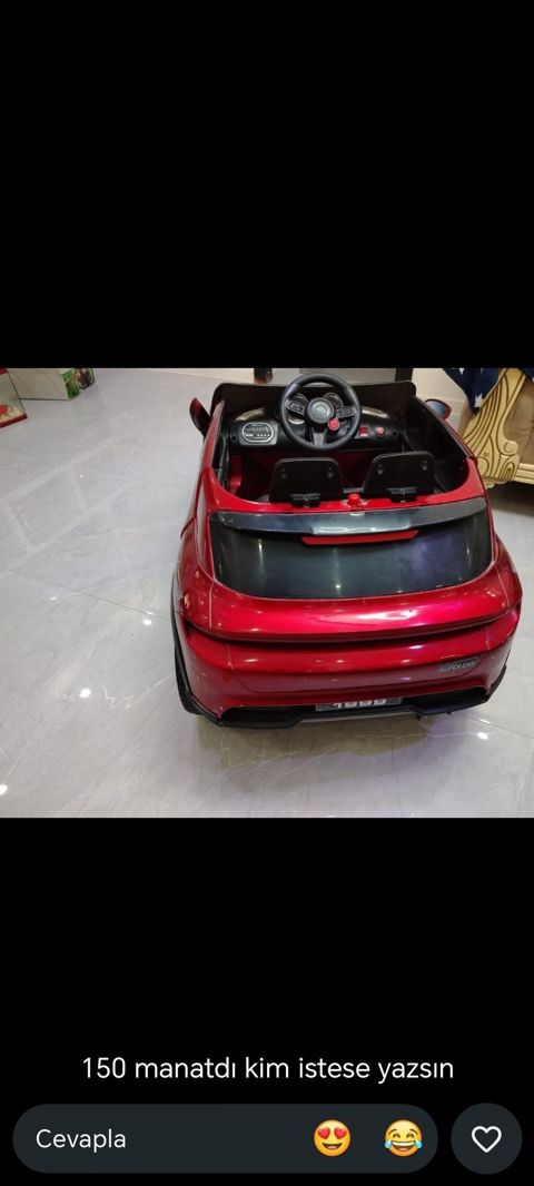 Uşaq üçün elektriklə işləyən minik maşını qırmızı "Super Car"
