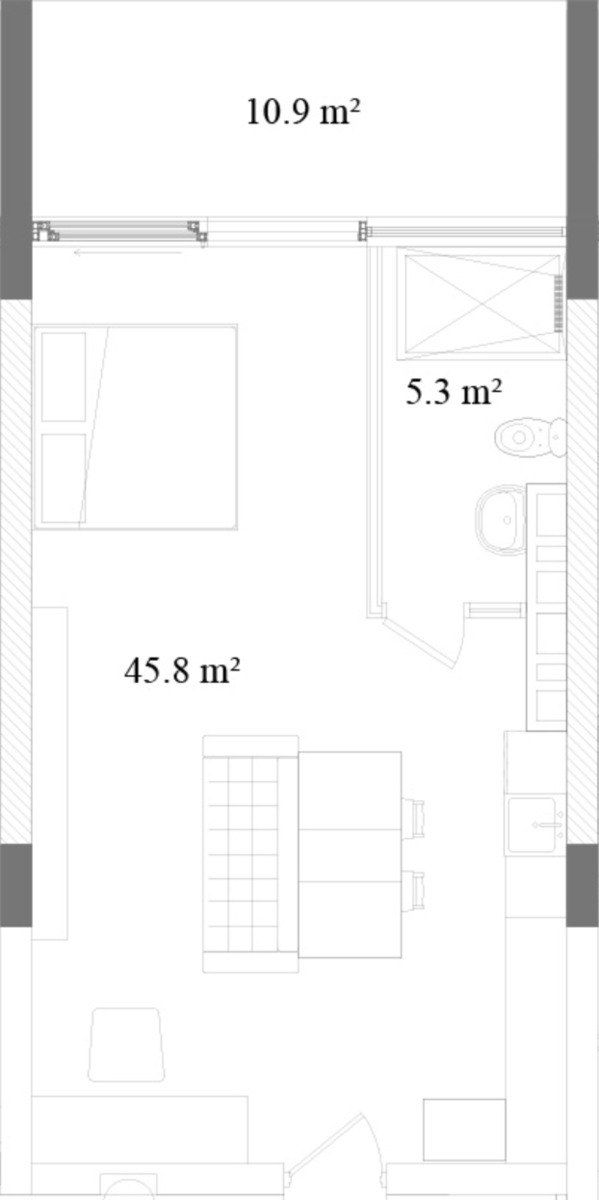 Satılır 1 otaqlı yeni tikili 63.7 m² — Mənzil, Bakı (6)