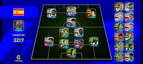 Efootball hesabı, 109 best, 2bombacı,koller və 104-105 reytinqli