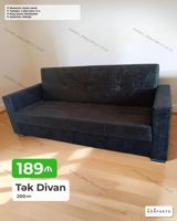 Tək divan – 200 sm - Mexanizm: açılan, bazalı (yataq funksiyalı, altı — Furniture