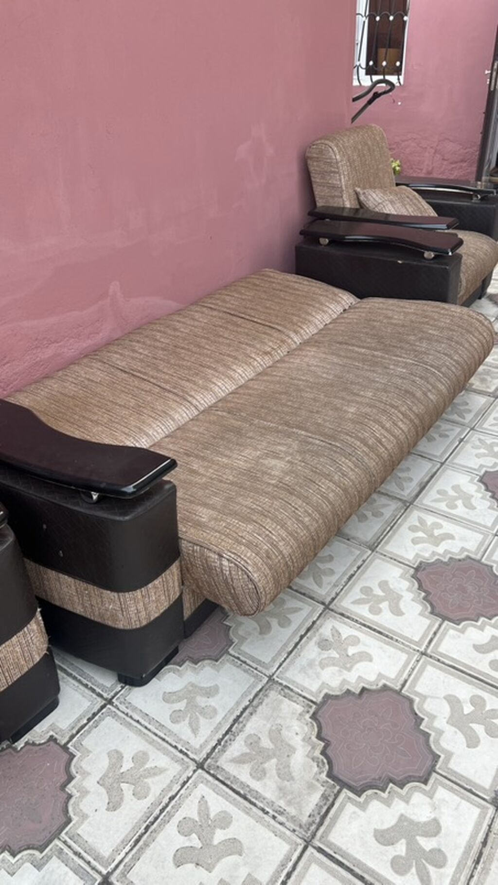 Bazalı, açılan divan-kreslo satılır! Səliqəli və baxımlı vəziyyətdədi — Mebel, Bakı (4)