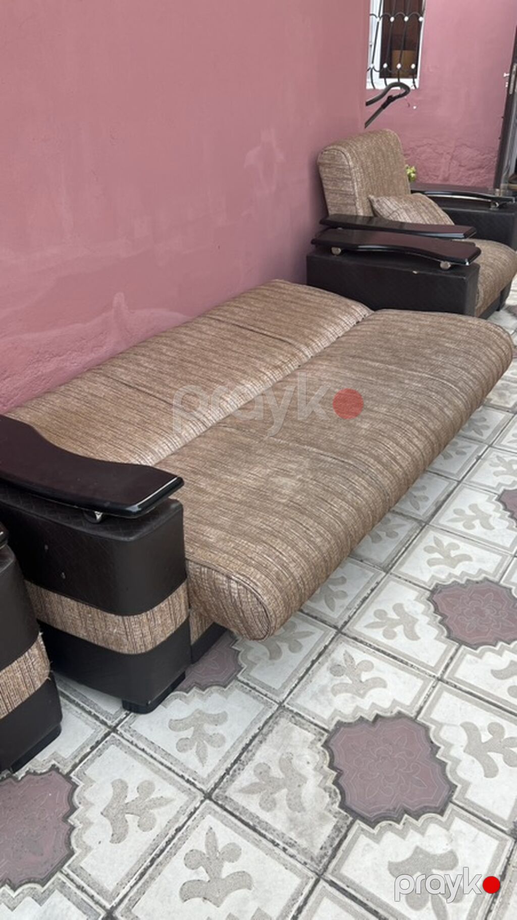 Bazalı, açılan divan-kreslo satılır! Səliqəli və baxımlı vəziyyətdədi — Mebel, Bakı (4)