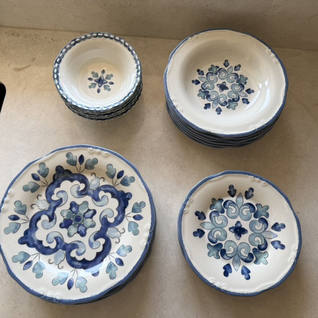 Nahar dəsti, rəng - Mavi, Keramika — Mallar, Bakı (2)