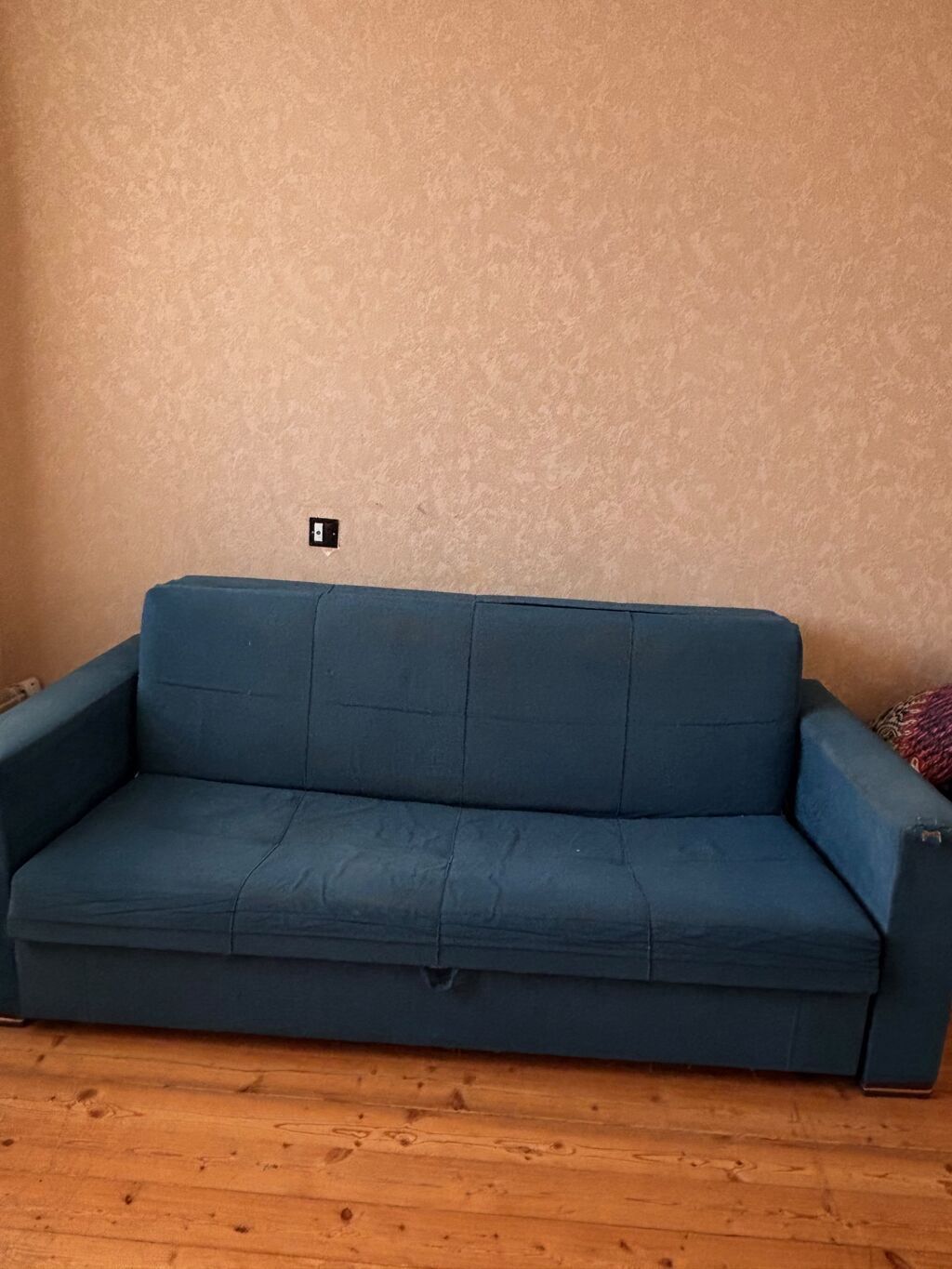 Mavi rəngli 3‑yerlik divan - ünvan yeni Günəşli D 34 Real alıcıya — Mebel, Bakı (2)