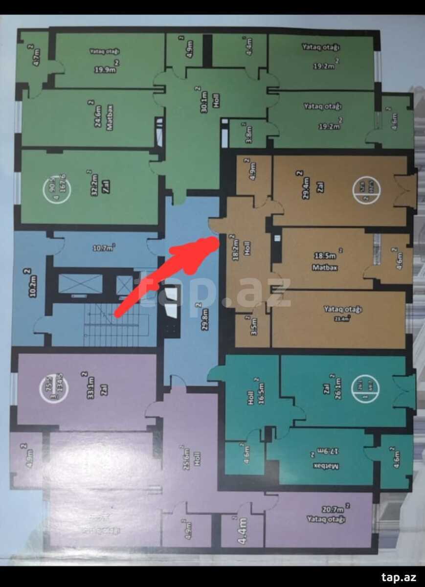 3-otaqlı yeni tikili, Nərimanov r., 110 m² — Mənzil, Bakı (6)