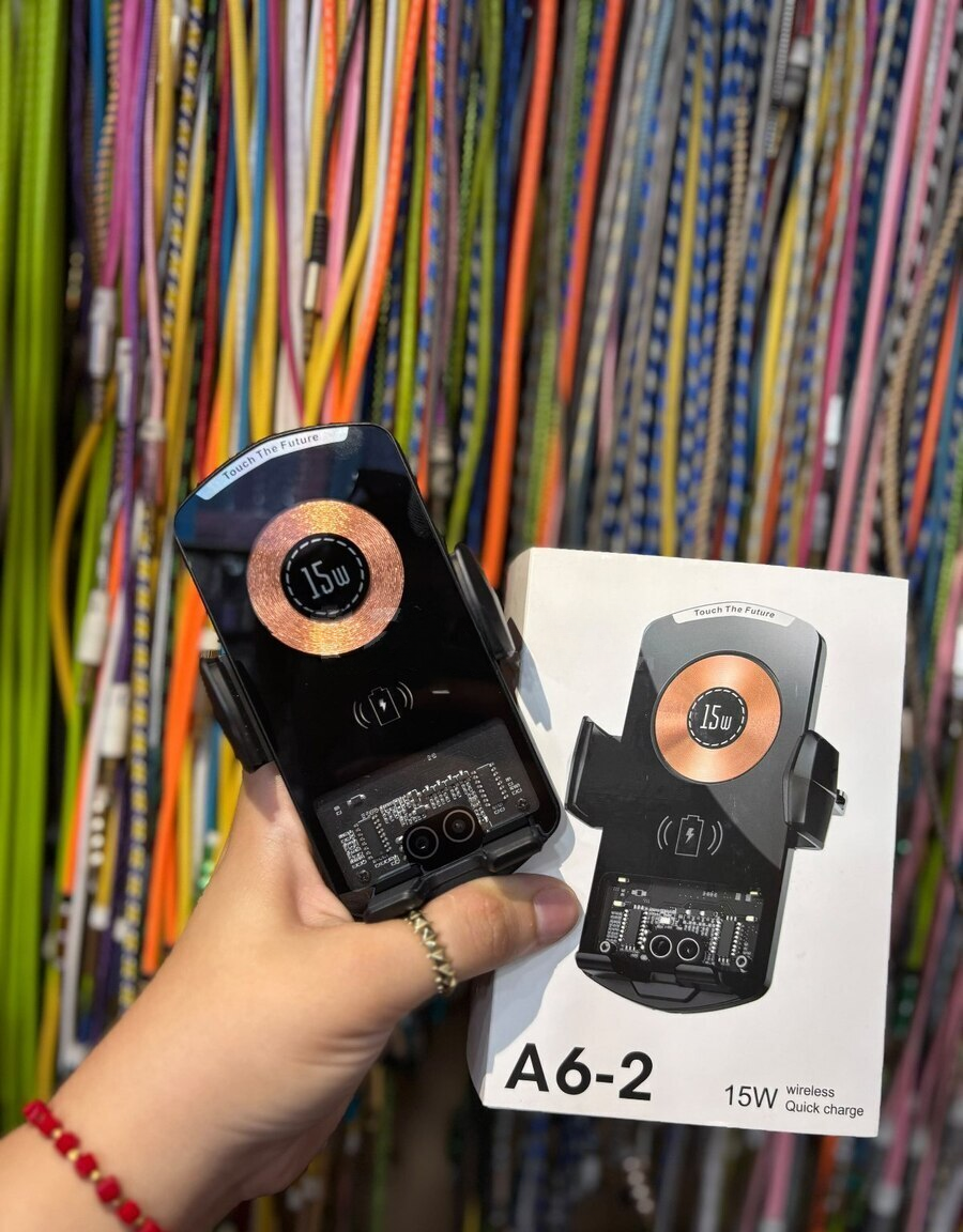 A6-2 15W Simsiz Şarjlı Avtomobil Telefon Tutacağı — Elektronika, Bakı