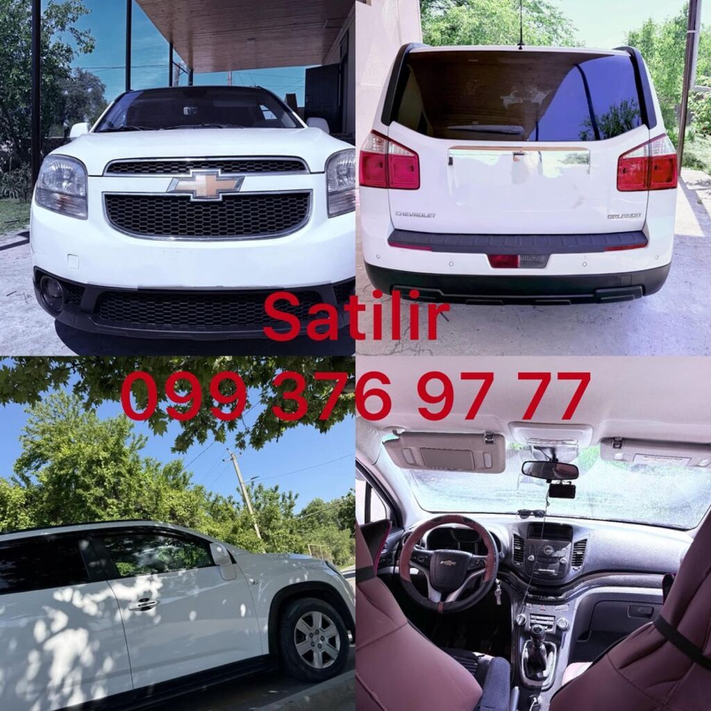 Chevrolet Orlando, ağ rəng, 7 yerlik ailə miniveni. - Geniş salon və