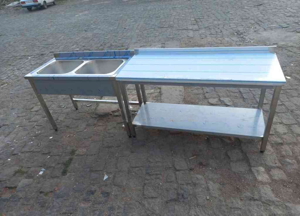 Paslanmaz Polad Restoran Mətbəx Masası və Avadanlıqları — Для ресторана