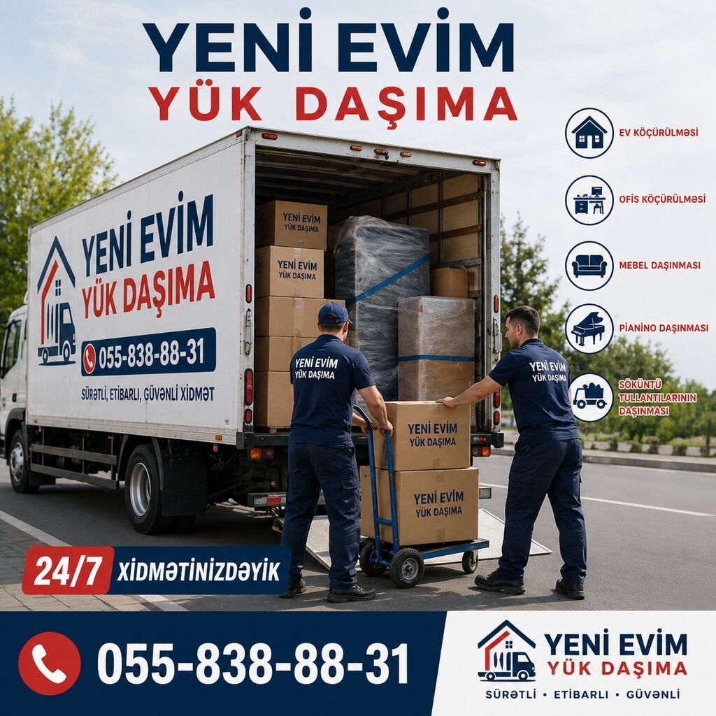 “Yeni Evim” Yükdaşıma və Daşınma Xidməti Xidmətlər: - Ev köçürmə və — Xidmətlər, Bakı (6)