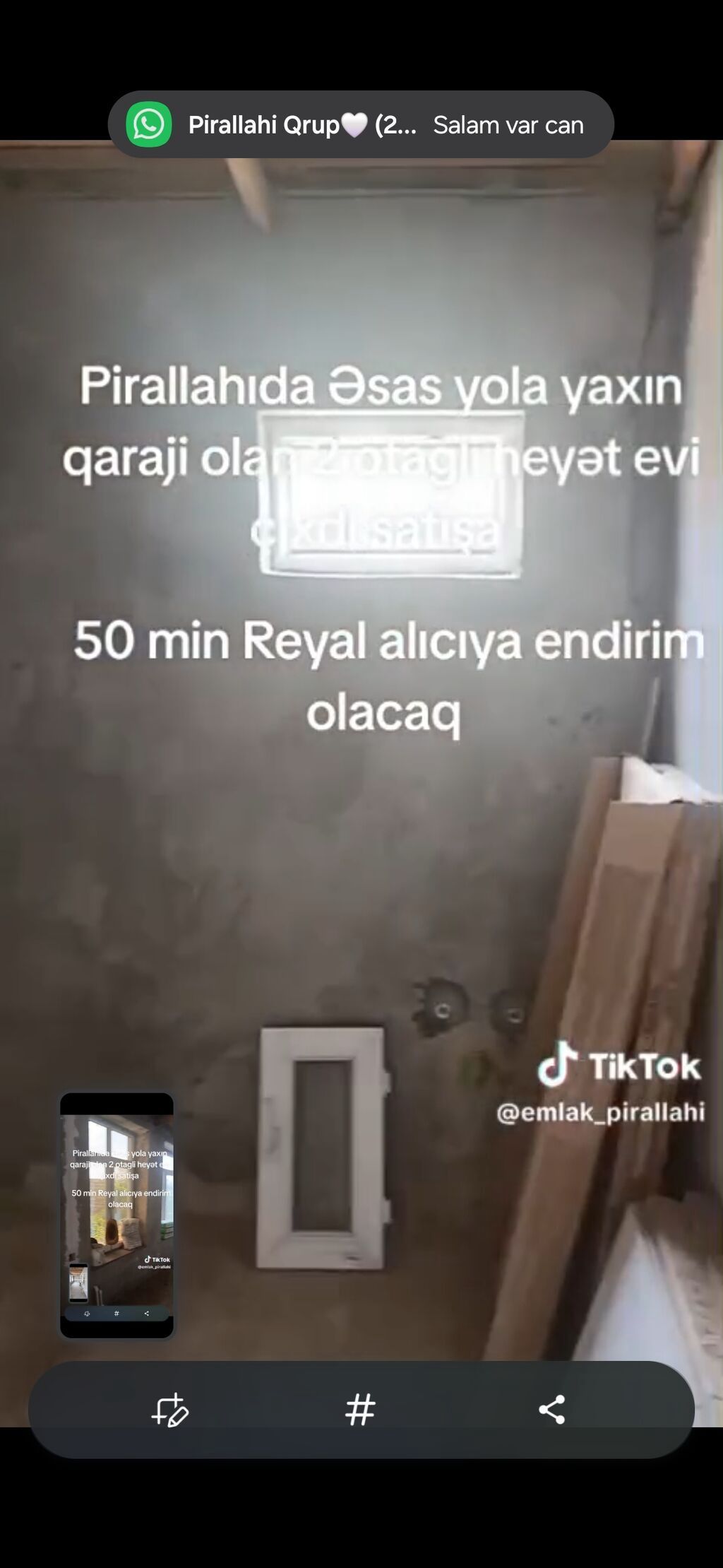 Pirallahıda əsas yola yaxın yerləşən 2 otaqlı həyət evi. Həyətdə qaraj — Daşınmaz əmlak, Digah (9)