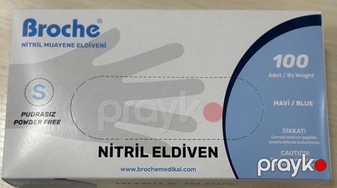 Broche mavi əlcək
