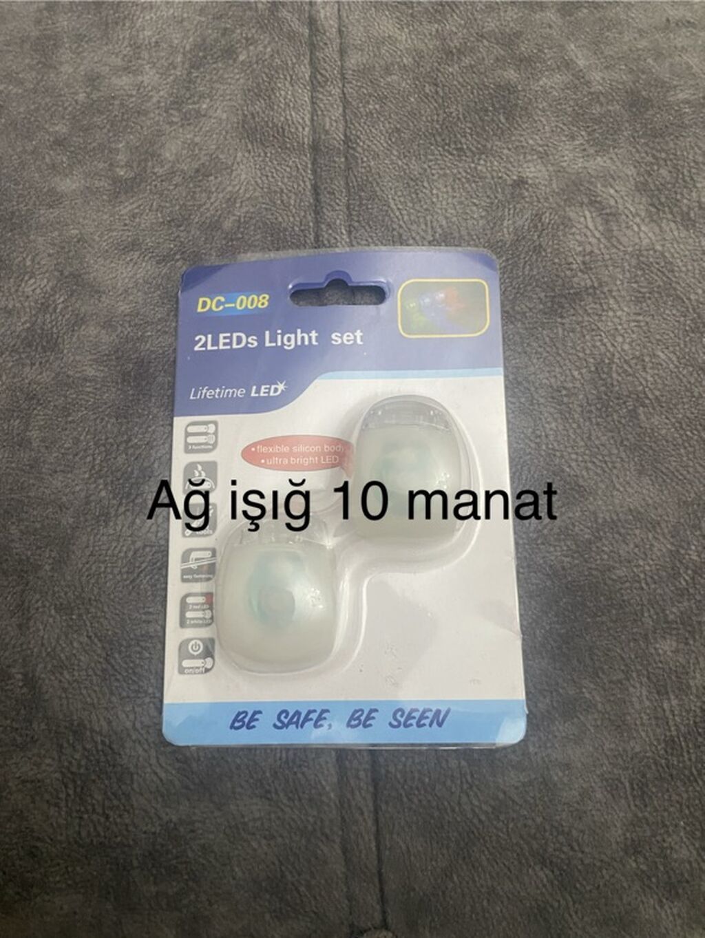 Velosiped üçün LED işıq setləri 1) DC-008 2LEDs Light Set - Paketdə