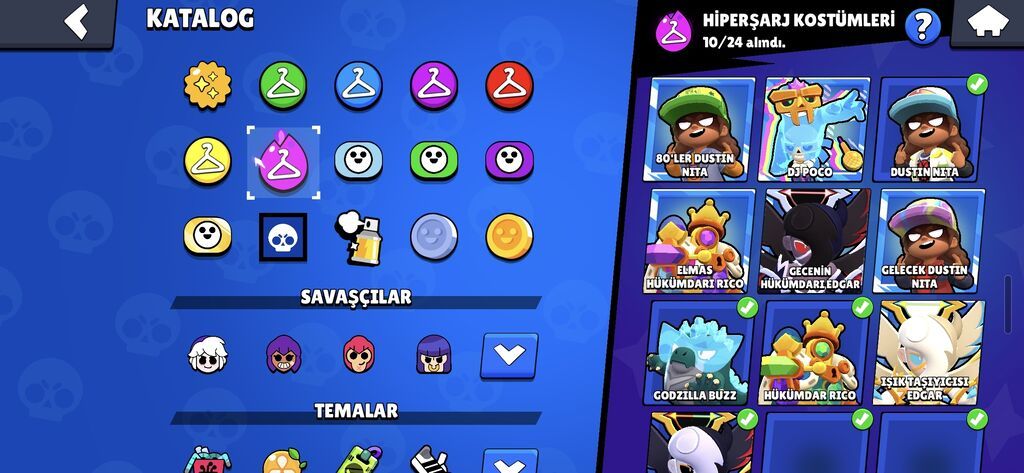 Brawl Stars hesabı – tam kolleksiya, yüksək kuboklar və zəngin — Aksesuarlar, Bakı (10)