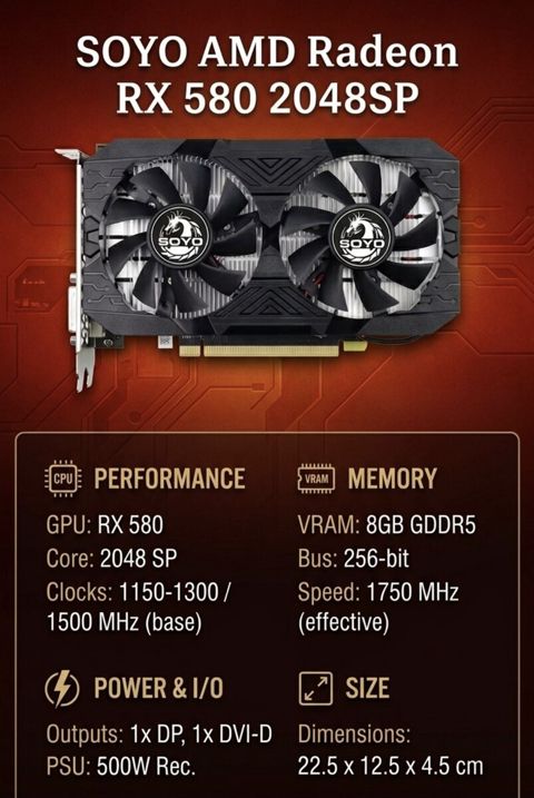 AMD Radeon RX 580 2048SP 8GB GDDR5 — Bakı
