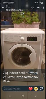Indesit paltaryuyan maşın – 7 kq yükgötürmə. Ön yükləməli, elektron — 2-ci əl əşyalar — Paltarqurudan maşınlar