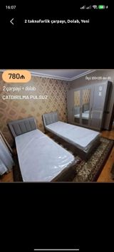 2 təknəfərlik çarpayı, Dolab, Yeni — Mallar