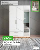 3 qapılı dolab — 47×200×120 sm Xüsusiyyətlər: - Material: 18 mm — Mebel