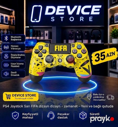 PS4 Joystick – FIFA dizaynlı Xüsusiyyətlər: - Bluetooth bağlantısı - — Bakı