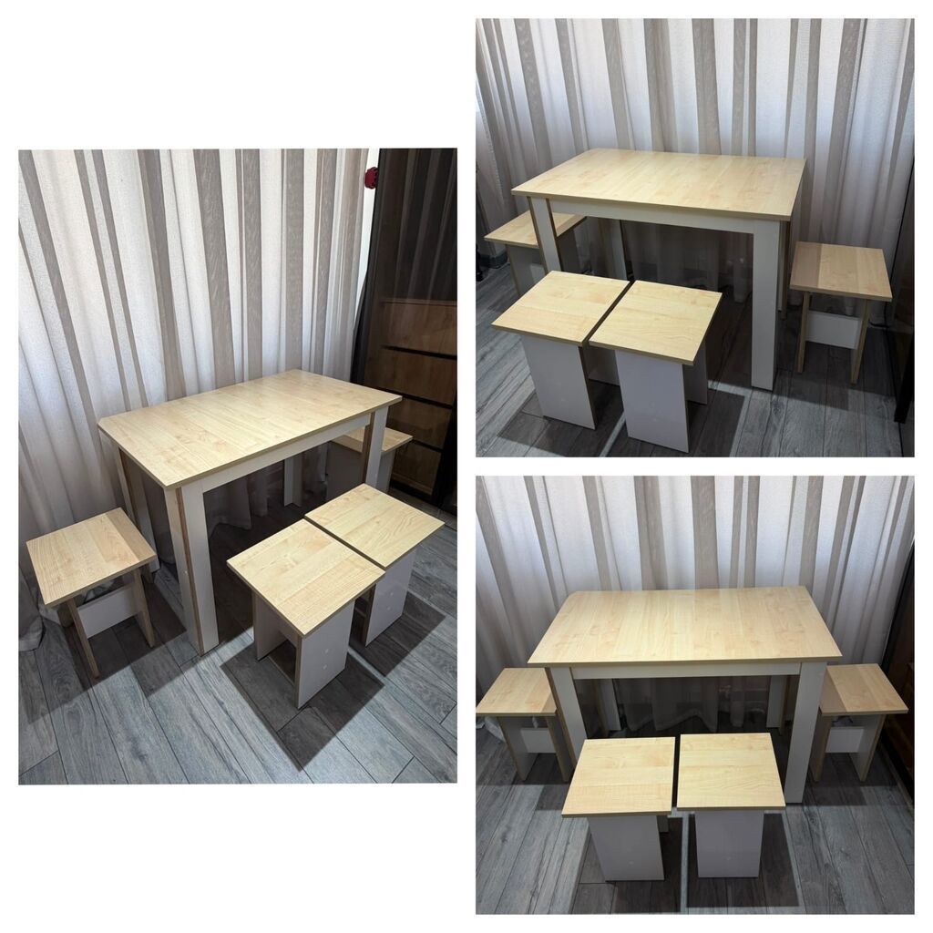 Mətbəx stolu,4 oturacaqla satılır 80 azn.Yenidir,istifadə — Mebel, Bakı