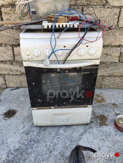 Qarışıq sobası Ayrıca dayanan, 4 gözlü, İşlənmiş