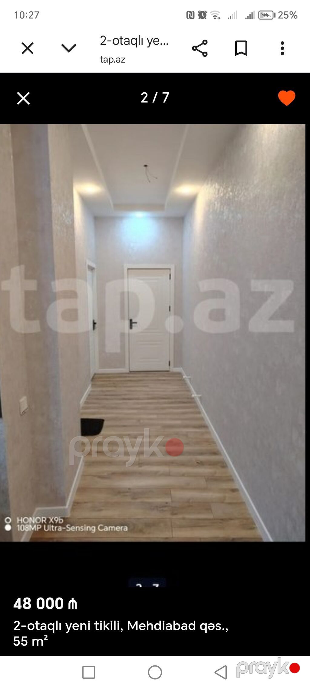 2 otaqlı yeni tikili mənzil – Mehdiabad qəs., 55 m² Planlaşdırma və — Daşınmaz əmlak, Bakı (2)