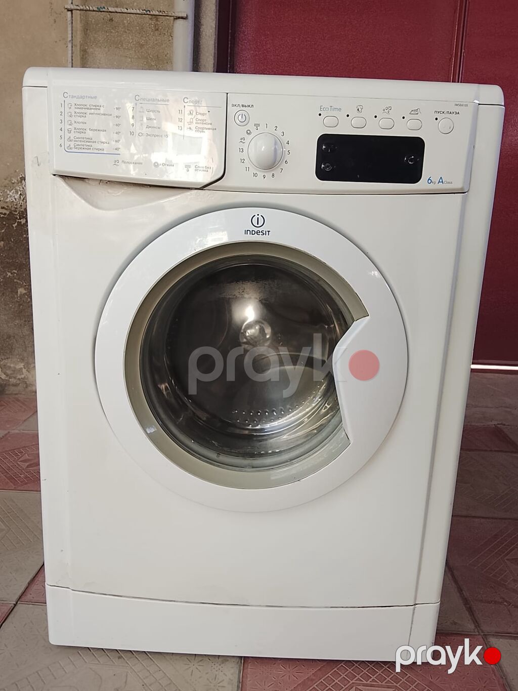 Paltaryuyan maşın Indesit, 6 kq, İşlənmiş, Avtomat, Qurutmasız, Ödənişli çatdırılma — Çamaşır maşınları, Şabran (2)