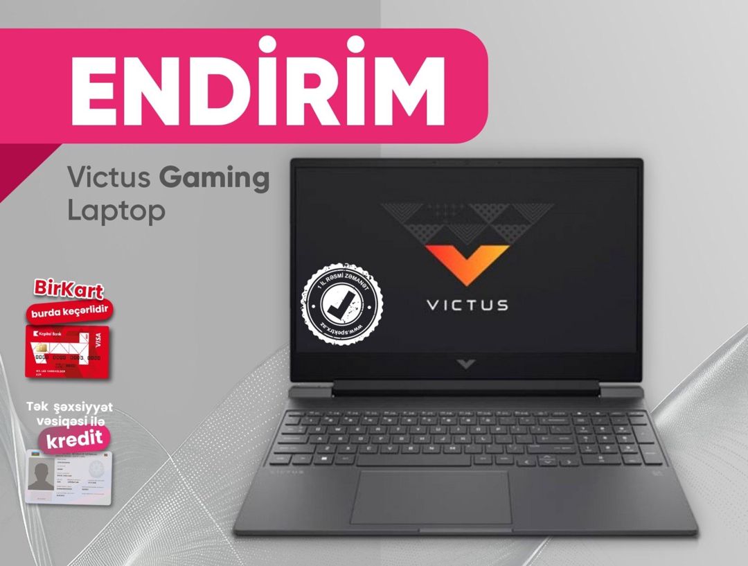 Noutbuk HP Victus Gaming Laptop 15-fa2082wm — Elektronika, Bakı