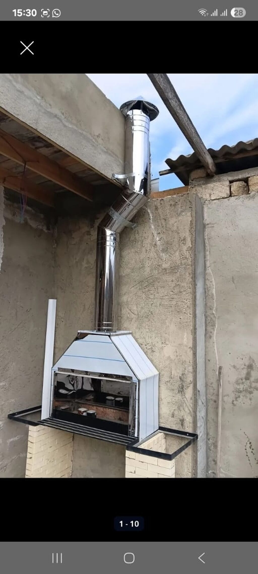 Məhsul: Peç və mangal üçün sənaye tipli aspirasiya başlığı (şamot/soba — Mətbəx texnikası, Saray (8)