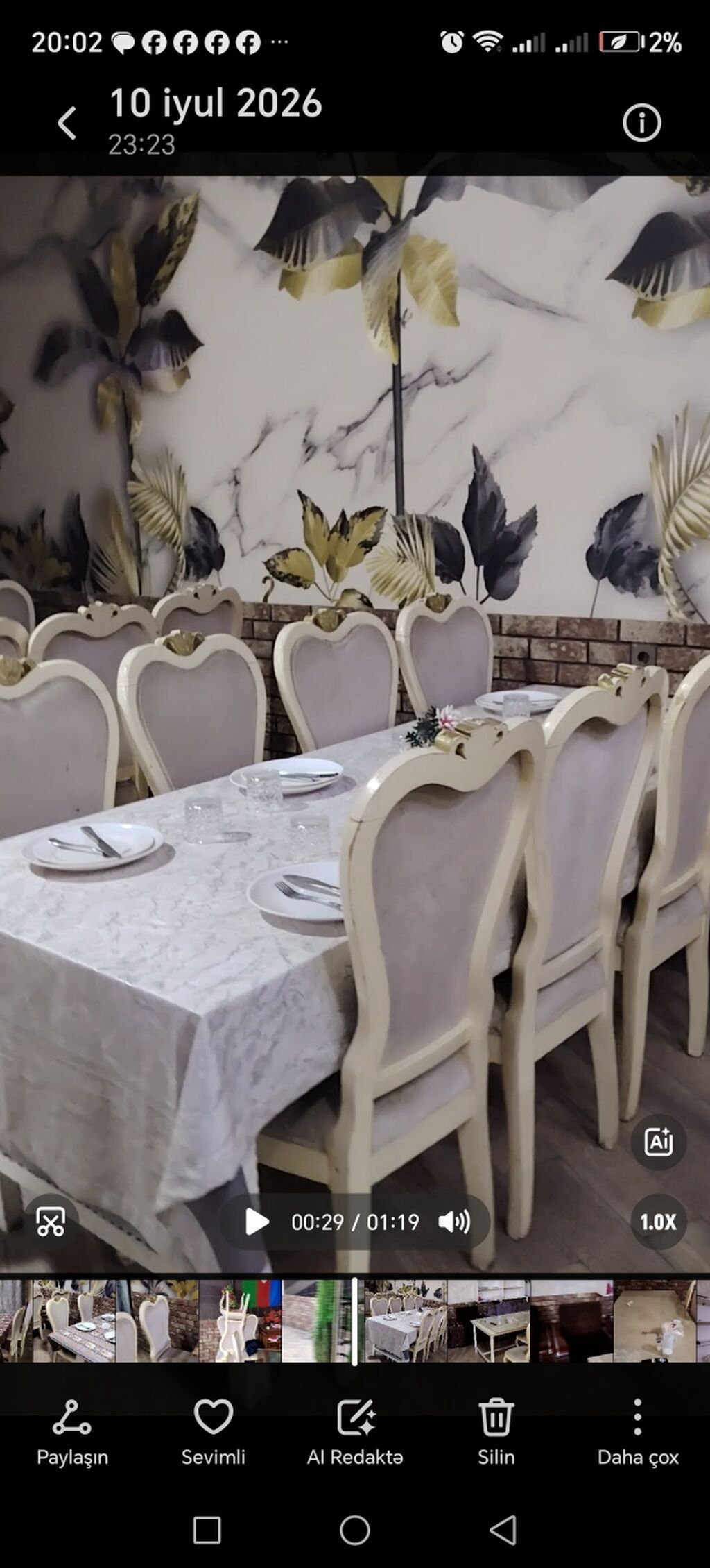 Stullar ilə, Düz masa, 6 nəfər — Mebel, Digah