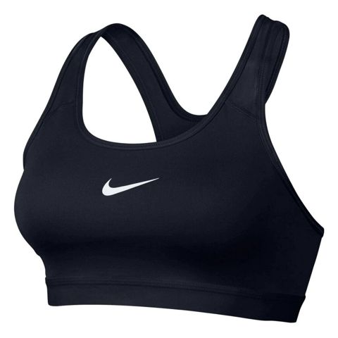 Nike qadın idman brası — qara, Swoosh loqolu