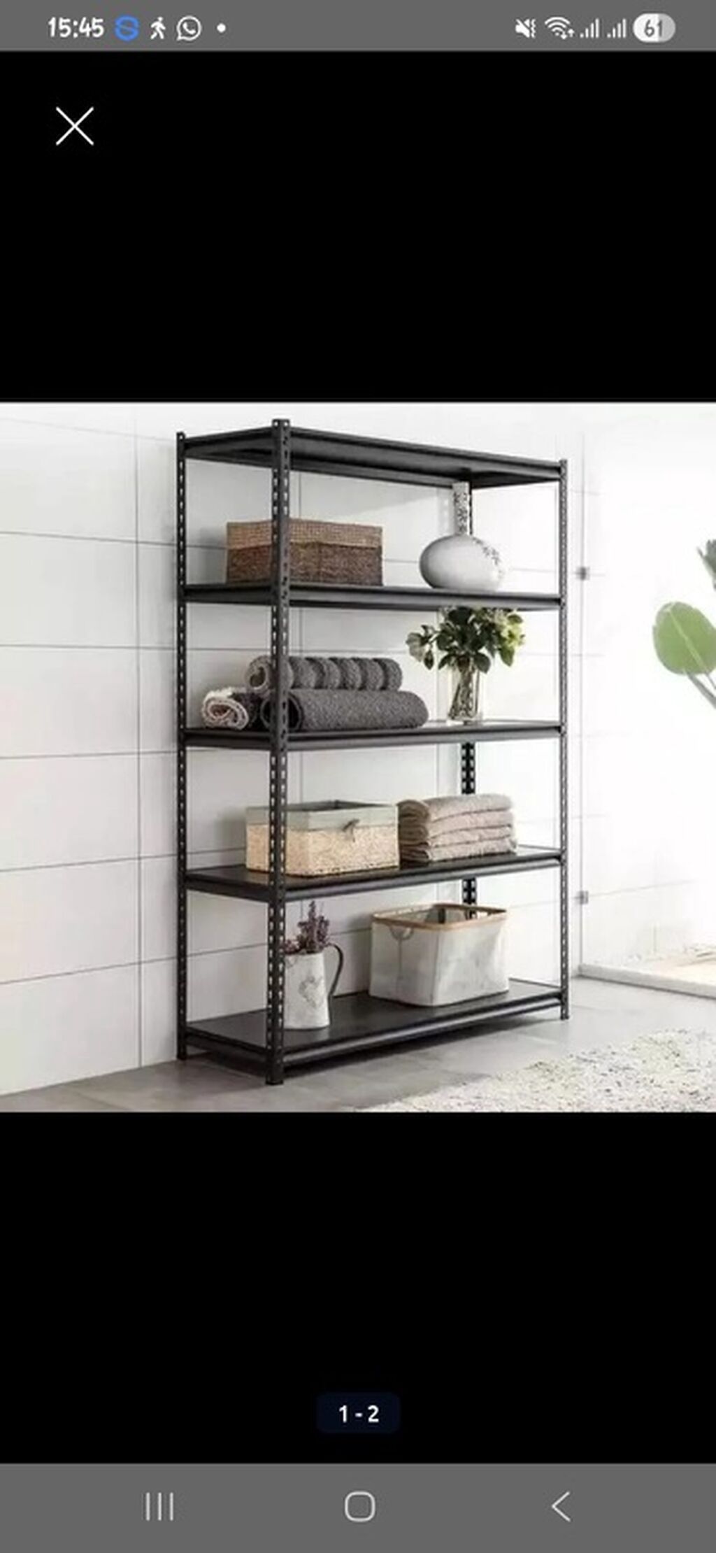 Sənaye tipli metal rəf sistemi – 5 mərtəbəli - Material: möhkəm polad