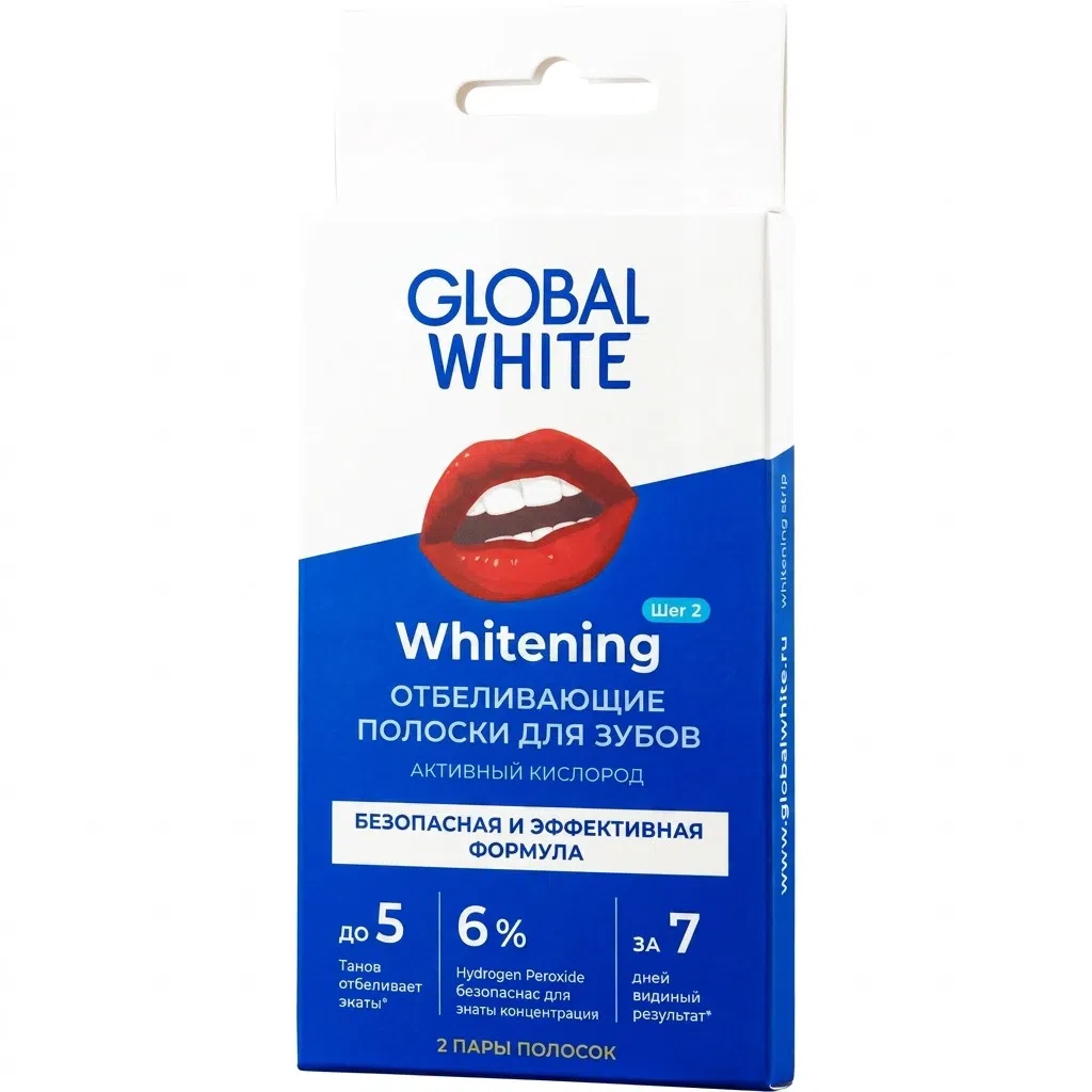 Global White Diş Ağardıcı Zolaqlar, 2 ədəd — Lorissa